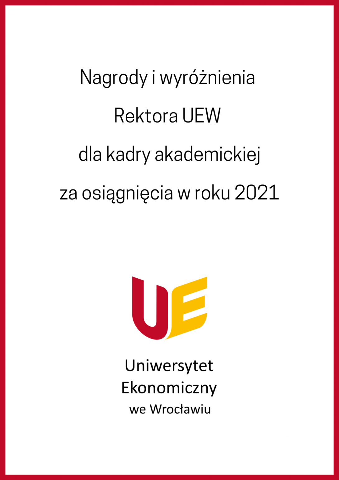 Nagrody i wyróżnienia Rektora UEW